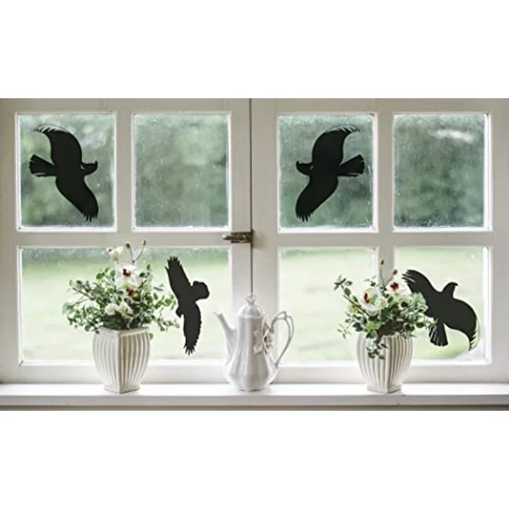 AVERY Zweckform 4485 Fenster-Aufkleber Warnvögel 6 Stück (Folie, schwarz, Vogelaufkleber für Scheiben, Wintergärten, Glashäuser, Vogelschutz, Vogel-Silhouetten, Schutz vor Vogelschlag, Fensterschutz) – Bild 3