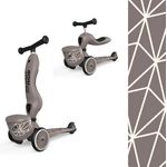 Scoot and Ride Scoot&Ride Highwaykick 1 Lifestyle - Rutscherfahrzeug und Scooter, 2in1 Kickboard/Kickboard mit Sitz, für Kinder von 1-5 Jahren, grün