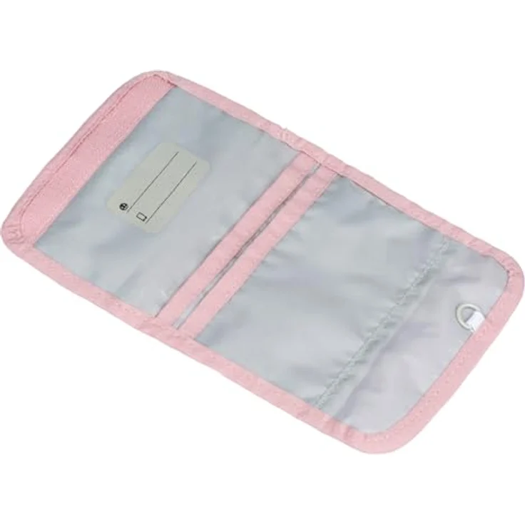 Baagl Brustbeutel Kinder - Geldbörse für Mädchen, Mini Portemonnaie mit Reißverschluss Münzfach, Regenbogen Rosa, strapazierfähiges Polyester – Bild 4