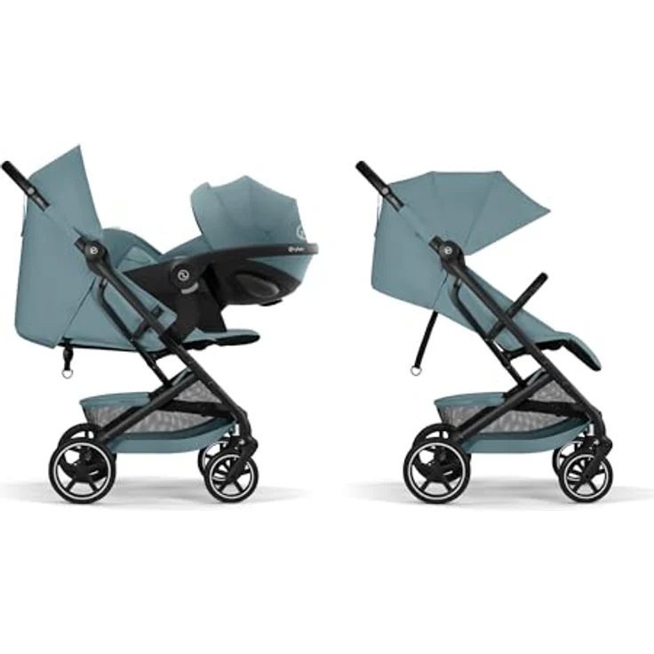 Cybex Beezy Buggy 2026, Stadt-Buggy mit flacher Liegeposition, einhändig kompakt faltbar, Stormy Blue – Bild 5
