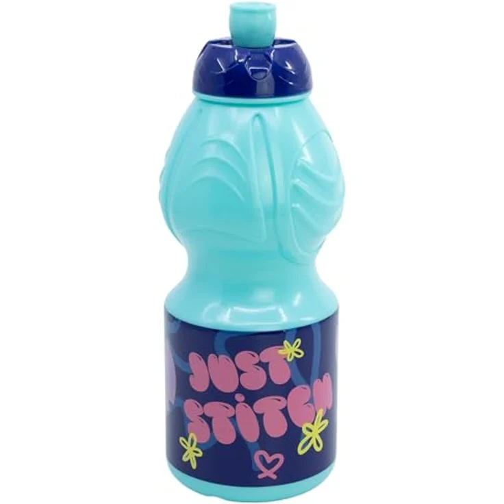 Stor KINDER-SPORTFLASCHE 400 ML | STITCH PALMS, BPA-frei, Offiziell lizenziert, Wiederverwendbar – Bild 2