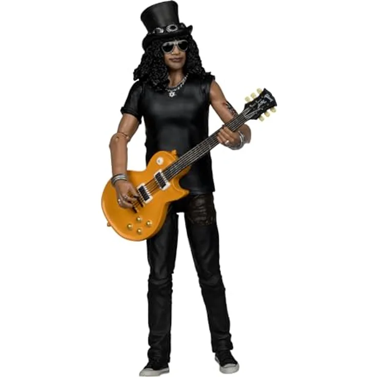 McFarlane Toys Music Maniacs Rock Slash, 15,2 cm große Actionfigur mit Gitarre und nummeriertem Echtheitszertifikat