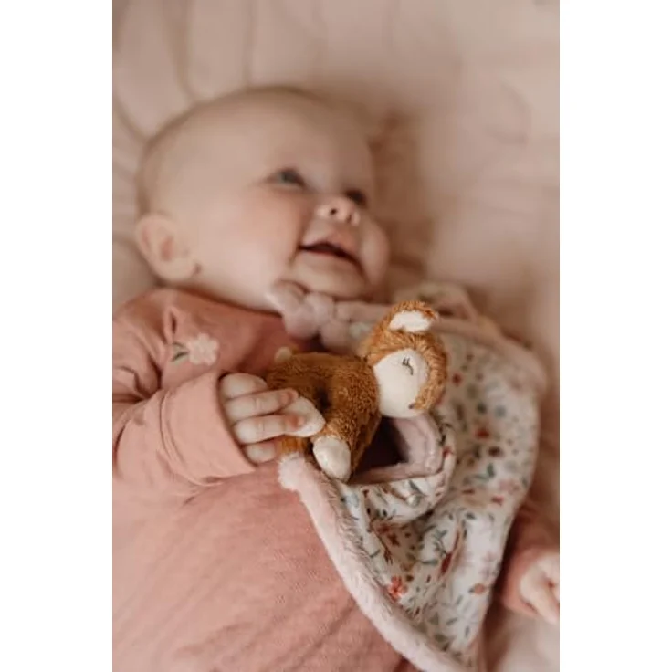 Little Dutch 9027 Kuscheltuch Schnullertuch - Fairy Garden rosa - 100% Polyester, ab der Geburt geeignet – Bild 5