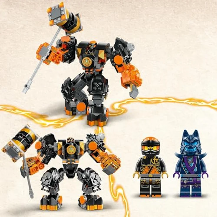 LEGO NINJAGO Coles Erdmech, Actionfiguren-Spielzeug mit veränderbarem Mech, Ninja-Set mit 2 Figuren inklusive Cole, Geschenk für 7-jährige Jungs und Mädchen 71806 – Bild 3