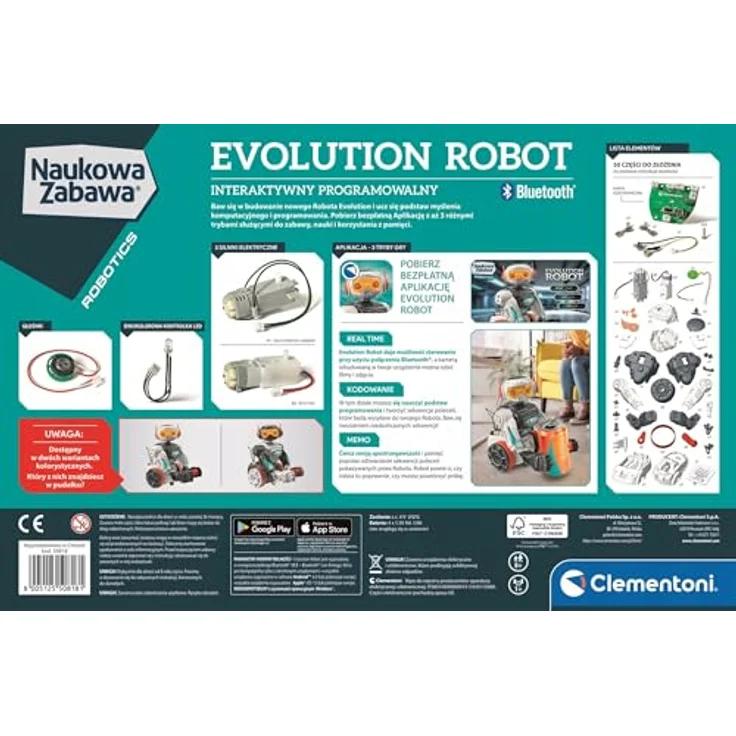 Clementoni RoboMaker 50818, Ferngesteuerter Programmierroboter mit beweglichen Armen, Elektromotoren und Bluetooth-Funktion – Bild 3