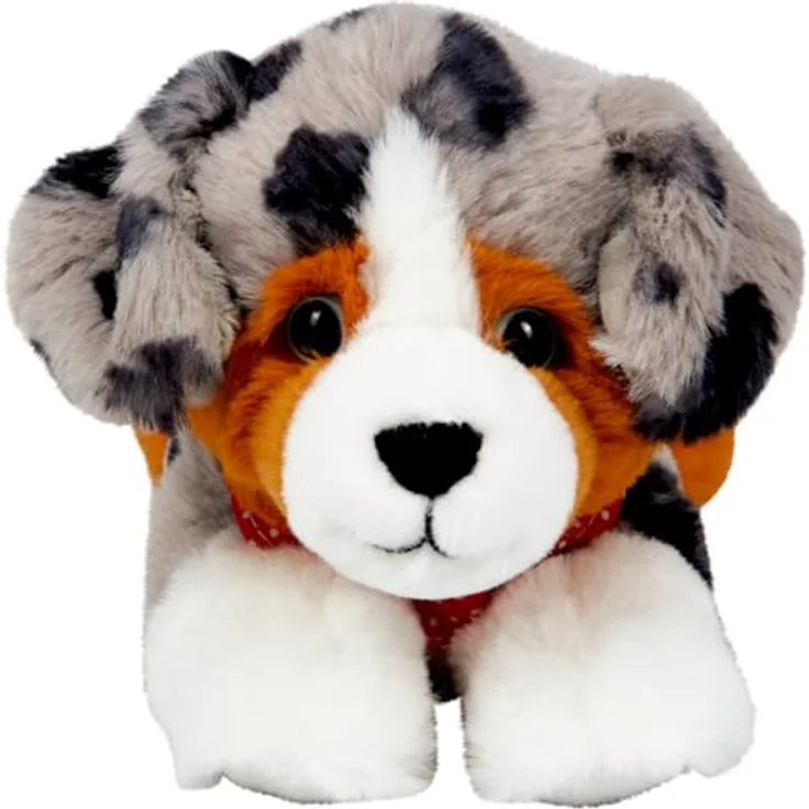 Die Spiegelburg Coppenrath Kuschelhund Australian Shepherd Maya, 26 cm, mit rotem Halstuch, weich und anschmiegsam – Bild 2