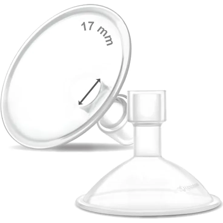 Maymom MyFit Crater Brustschilde, 17 mm zweiteilig, kompatibel mit Medela Milchpumpen, 2er Pack, BPA-frei