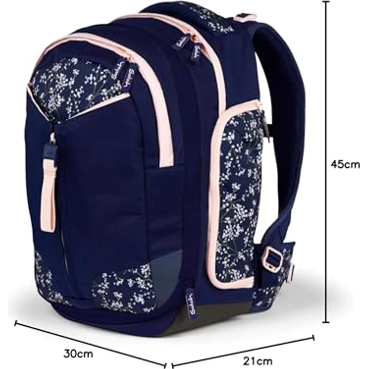 Satch Satch Match Bloomy Breeze, Schulrucksack mit 5 Liter Erweiterung, ergonomisch und wasserabweisend, reflektierend, für Körpergrößen 1,40 - 1,80 m – Bild 10