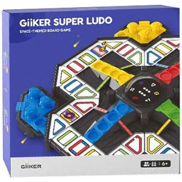 Giiker Super Ludo, Brettspiel mit digitalen Spielmodi, App-Anbindung und KI-Würfelhilfe, für 2-4 Spieler