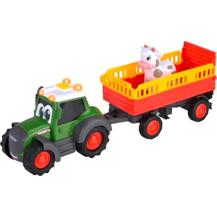 Dickie Toys ABC Bauernhof-Traktor Fendti (30 cm) - Spielzeugauto mit Licht & Sound für Kleinkinder ab 1 Jahr