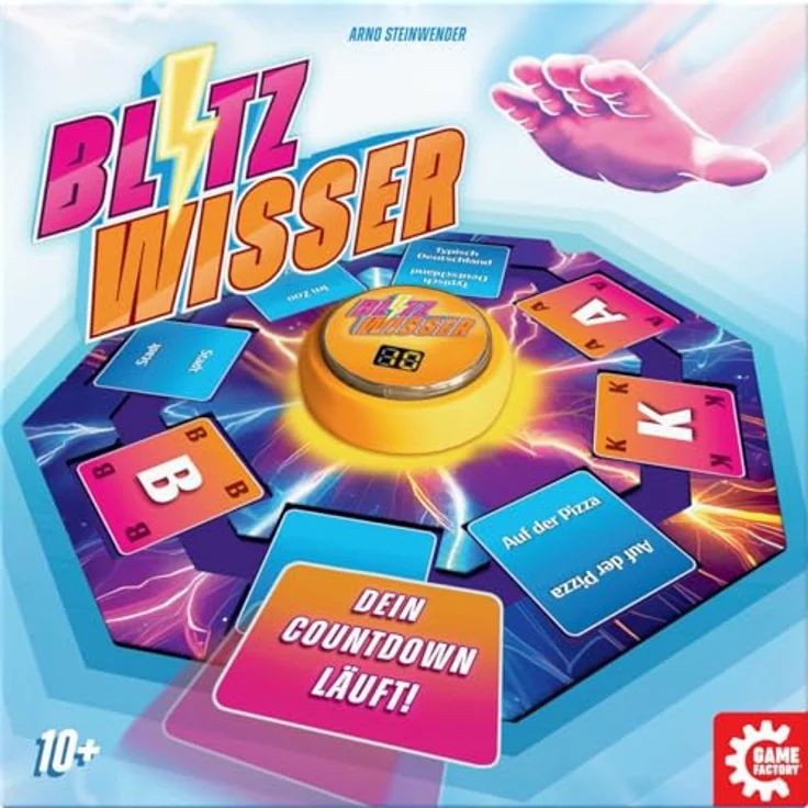 Game Factory Blitzwisser, blitzschnelles Wortspiel mit Buzzer für 2-4 Spieler, Gesellschaftsspiel ab 10 Jahren – Bild 5