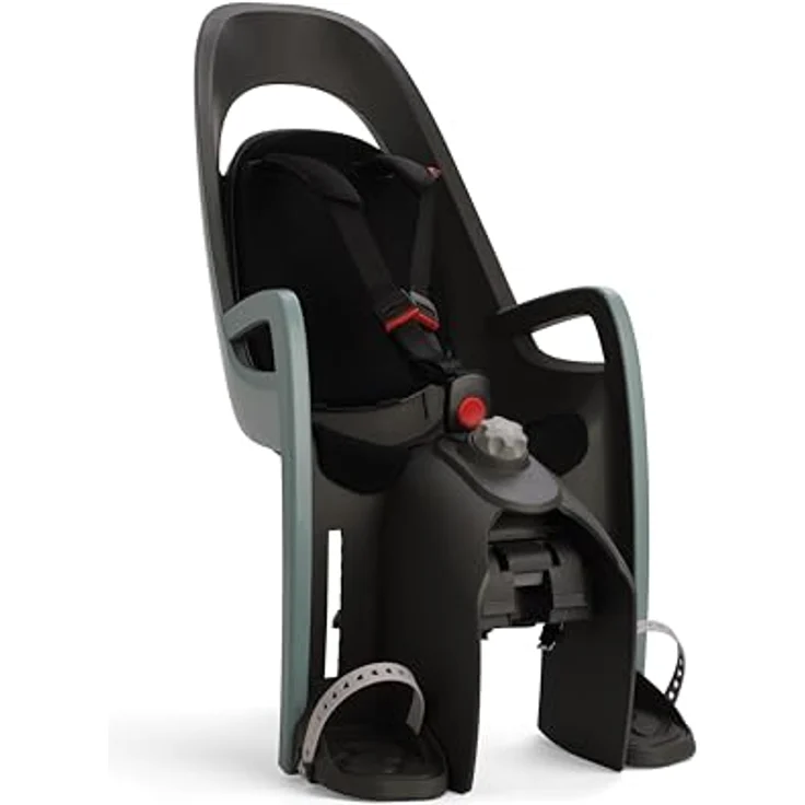 HAMAX Caress Kinder-Fahrradsitz mit Trägeradapter, Grüne/Schwarze Ergonomie und 22 kg Tragkraft – Bild 1