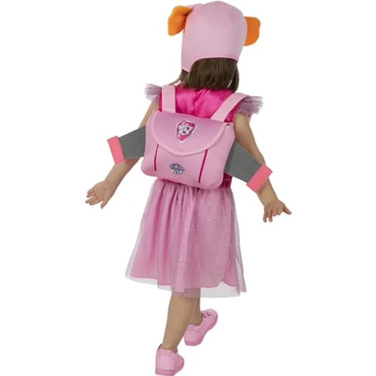 Funidelia | Skye Paw Patrol Kostüm für Mädchen - Größe 2-3 Jahre - Rosa, inkl. Kleid, Rucksack & Mütze – Bild 5