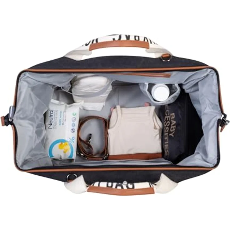 Childhome - Mommy Bag - Verzorgingstas - Signature - Canvas - Black – Bild 6