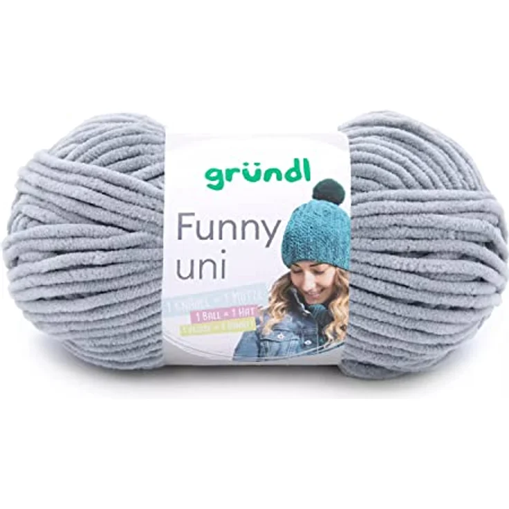 Gründl Wollknäuel, Polyester, Hellgrau, 1 x 100 g, 100 – Bild 1