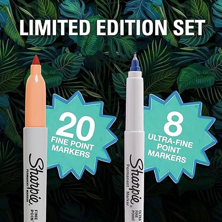 Sharpie Permanent Marker | Marker Stifte mit feinen und ultrafeinen Spitzen | exklusive Farben | 28 Stück Market Set – Bild 2