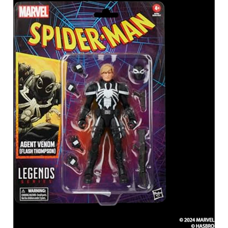 Marvel Legends Series Agent Venom (Flash Thompson) Action-Figur, 15 cm mit 7 Accessoires, schwarz – Bild 2