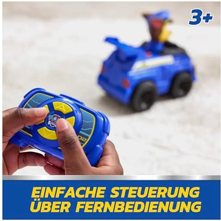 Amigo Paw Patrol RC Chase, ferngesteuertes Polizeiauto mit LED-Lichtern für Kinder ab 3 Jahren – Bild 3