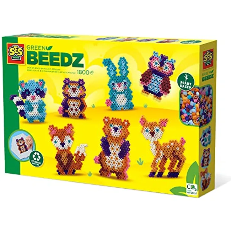 SES 06407 Green Beedz-Bügelperlenset Waldtiere