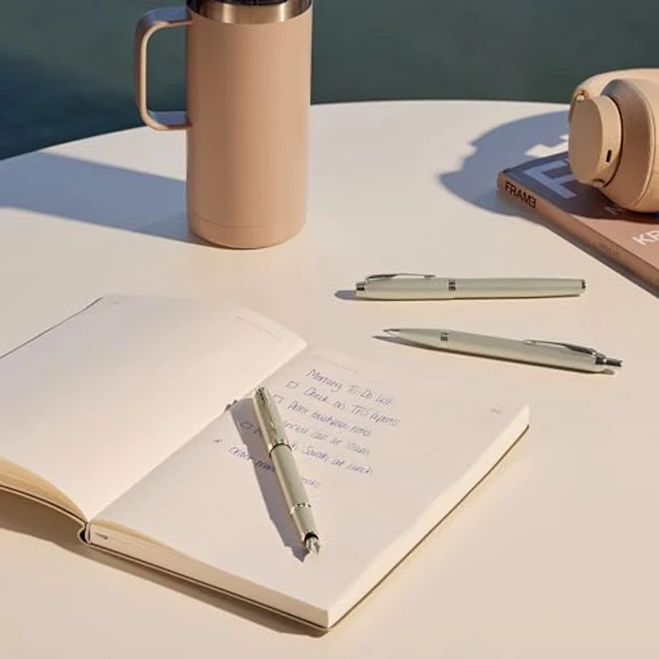 Parker Pen Rollerball, hochwertiger Schreibstift mit satinierter Oberfläche, champagne und silber, nachfüllbar, in Geschenkbox – Bild 5