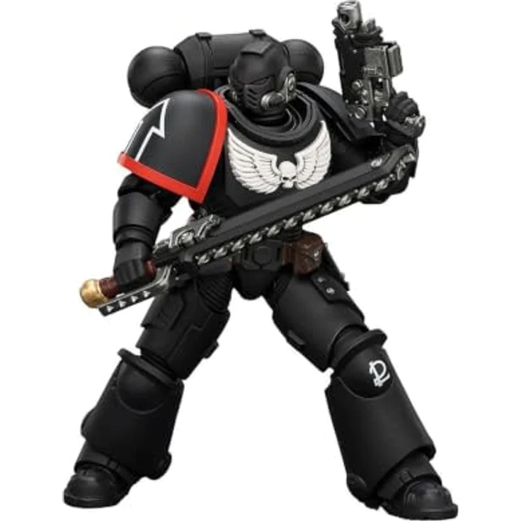 JOYTOY Warhammer 40,000 Actionfigur Raven Guard Intercessor, 12 cm, hochdetailliert, vollständig beweglich, mit Bolzen-Gewehr und Kettenschwert – Bild 1