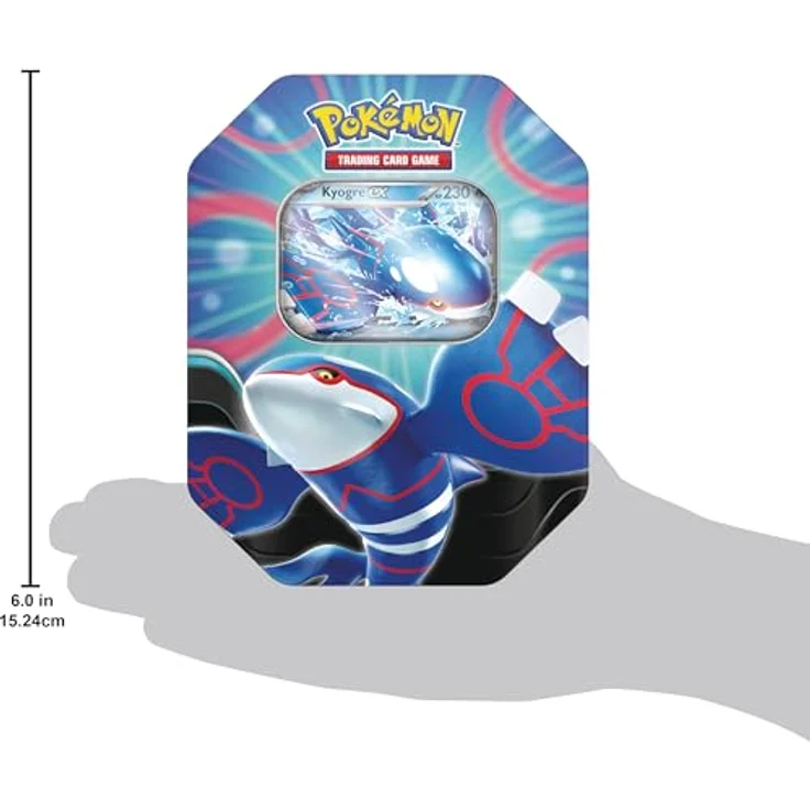 AMIGO Spiel + Freizeit GmbH Pokemon Kyogre ex Tin Azur Legende DE, Sammelkarten-Spiel Tin-Box 120 mit holografischer Promokarte und Boosterpacks – Bild 5