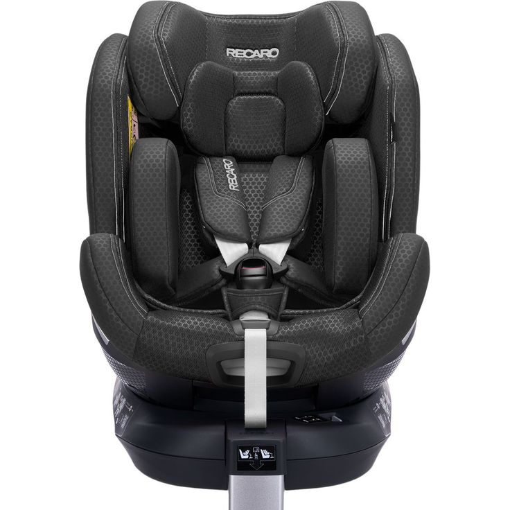 Recaro Reboard-Kindersitz Xenon 1, drehbar ab Geburt bis 7 Jahre, inkl. Isofix-Basis mit Stützfuß, Fresh Black