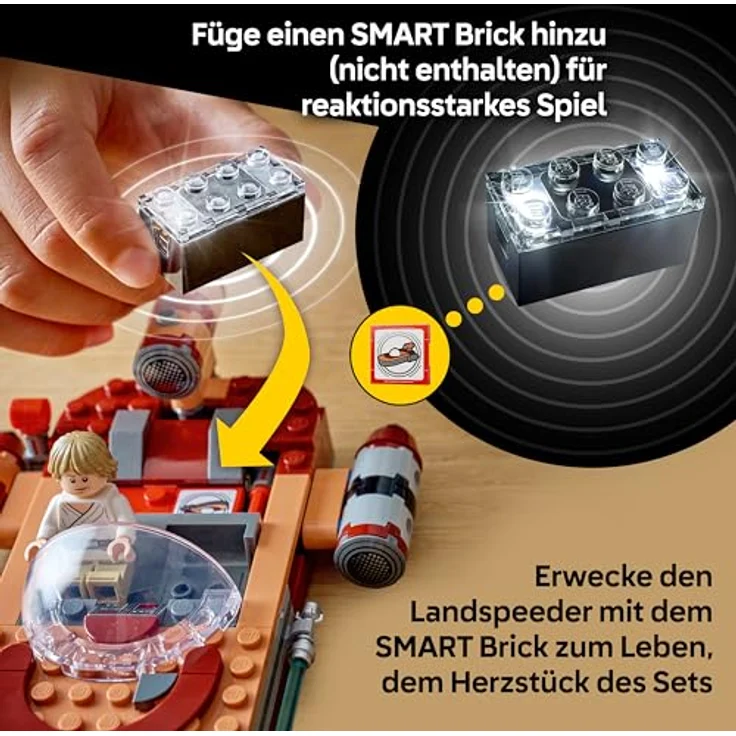 LEGO Star Wars 75420 SMART Play: Lukes Landspeeder, interaktives Spielzeug mit SMART Tag und Luke Skywalker Minifigur, inkl. Tankstelle und Droiden, ab 6 Jahren – Bild 5
