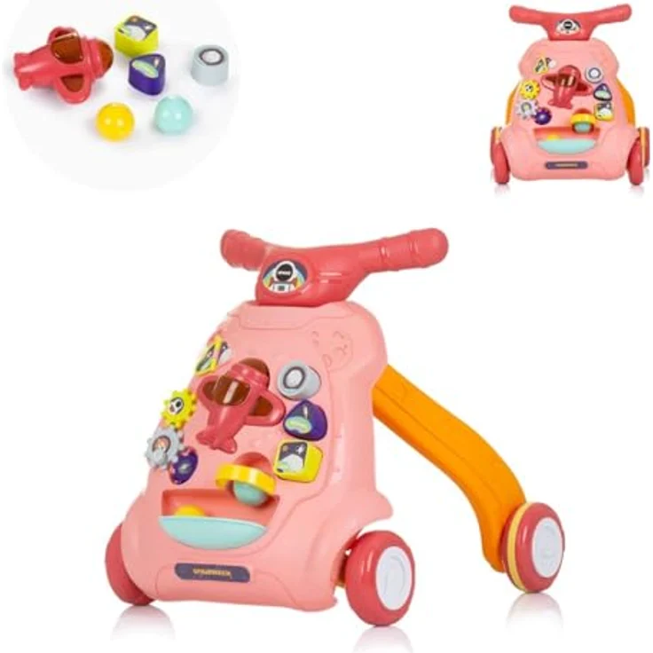 Chipolino Lauflernwagen Plane mit Musik, Bällen und Spielzeug, rosa – Bild 2