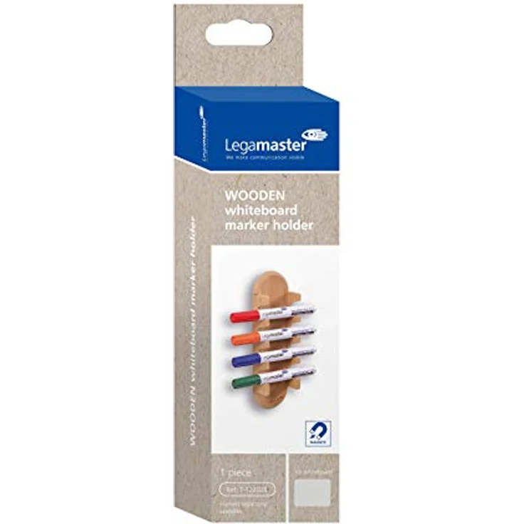 LEGAMASTER Whiteboard Marker magnetischer Stiftehalter WOODEN, braun, aus hochwertigem Holz – Bild 5