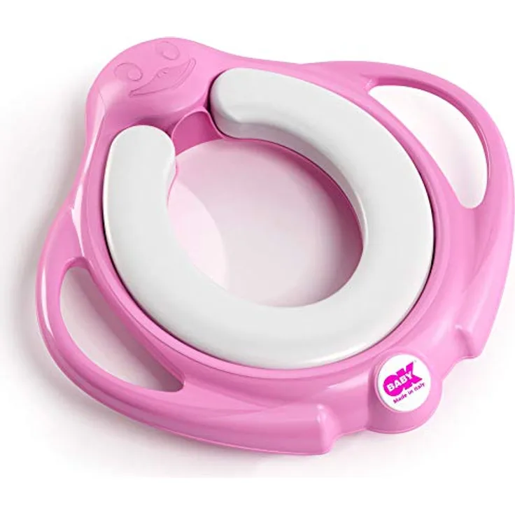 Okbaby weicher Toilettensitzverkleinerer mit weicher gepolsterter Sitzfläche. fuchsia