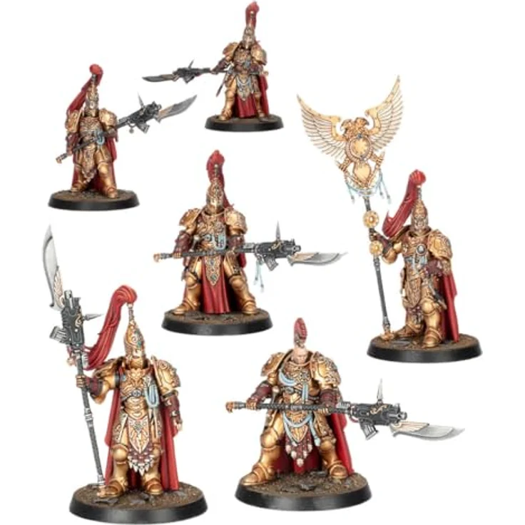 Games Workshop Warhammer: Horus Heresy - Legio Custodes - Custodian Guard Sodality, Kunststoffmodellset mit 6 Figuren, inklusive 12 Kopfvarianten und legendären Speeren – Bild 2