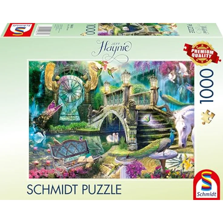 Schmidt Spiele 58631 Der geheime Garten, 1000 Teile Puzzle mit hochwertiger Qualität und spezieller Mattlack-Oberfläche, 69,3 x 49,3 cm, ab 12 Jahren – Bild 3