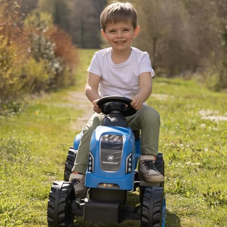 Smoby Farmer XL -sininen traktori ja peräkärry – Bild 3