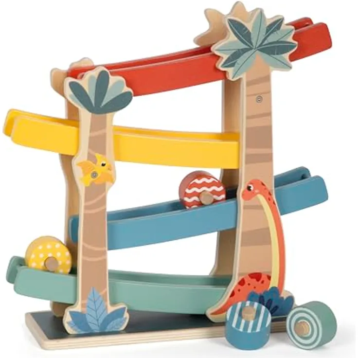 Small Foot Kugelbahn „Dino“ aus FSC-zertifiziertem Holz, für Kinder ab 18 Monaten, 12614