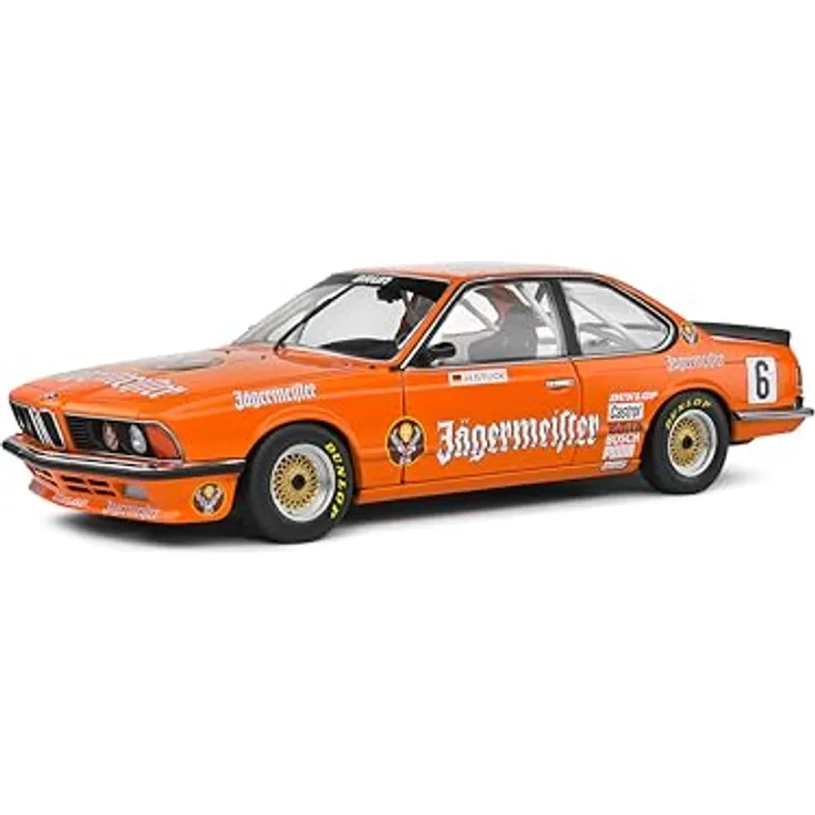Solido BMW 635 CSi (E24) #6 ETCC 1984, Diecast Modellauto im Maßstab 1:18, orange mit detaillierter Rennsport-Ausstattung und beweglichen Teilen