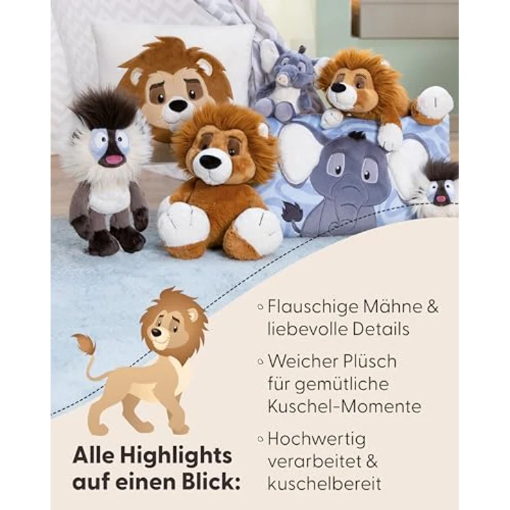 NICI Kuscheltier Löwe King Kimari, 35cm, braun, weicher Plüschkörper mit recyceltem Material, ideal zum Kuscheln und Spielen, tolles Geschenk für Kinder & Erwachsene – Bild 5
