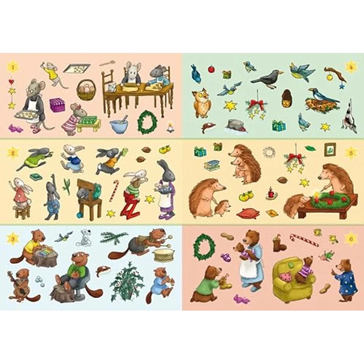 Sonstige Verlage Mein Sticker-Adventskalender, für Kinder ab 3 Jahren, über 300 Sticker und 24 Weihnachtsszenen – Bild 3