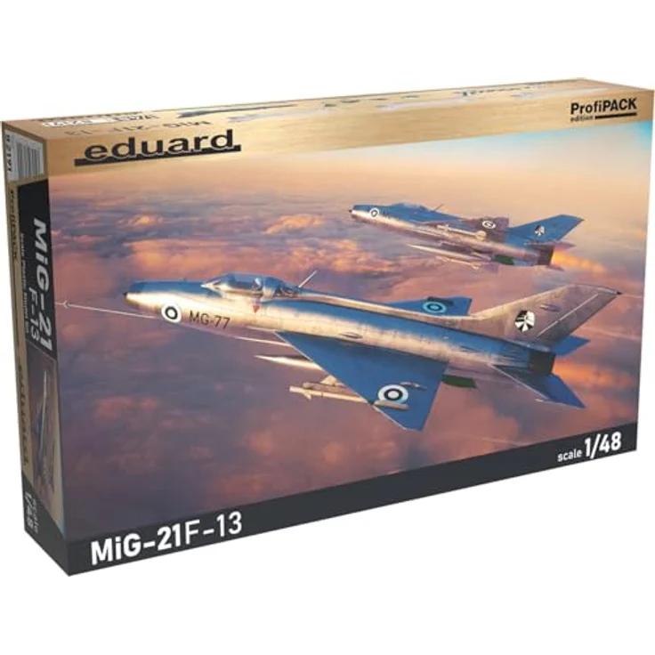 Eduard ProfiPACK MiG-21F-13, Militärflugzeug-Modellbausatz aus Kunststoff im Maßstab 1:48 mit Abziehbildern für 6 Varianten und vorlackierten PE-Teilen – Bild 1