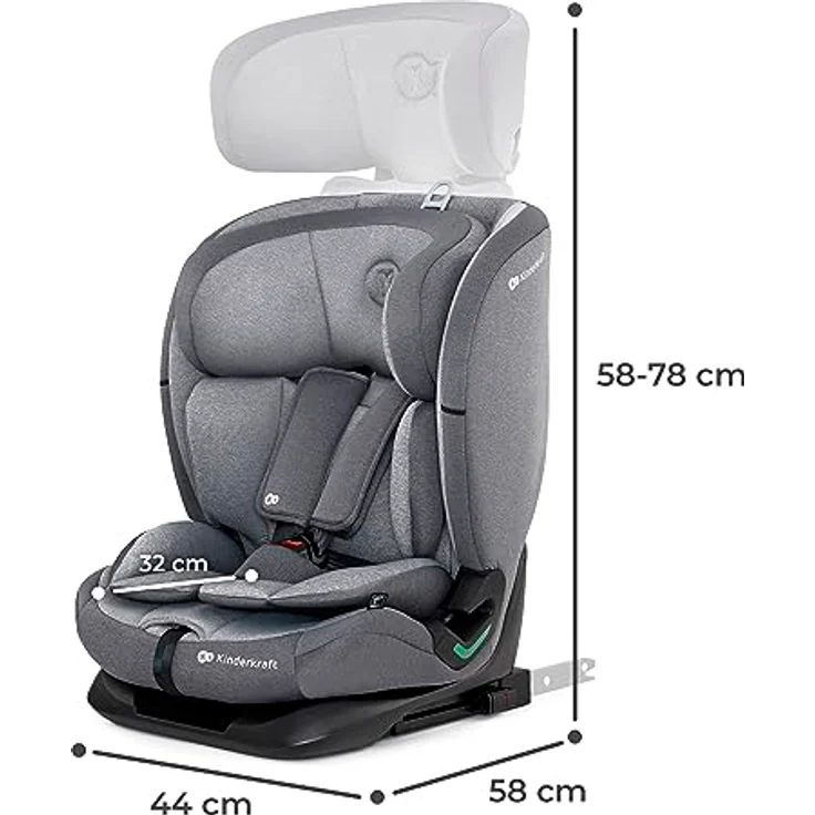 KinderKraft Oneto3, Kindersitz ECE R129/i-Size für Kinder von 76 bis 150 cm, mit Side Protect und H-Guard System, komfortabler Sitz – Bild 3