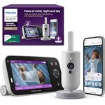 Philips AVENT SCD973/26 Premium Connected Videophone, Babyphone mit Schlaf- und Atmungs-Tracking, KI-Schrei-Interpretation, DEKRA zertifiziert, 5-Zoll-HD-Bildschirm