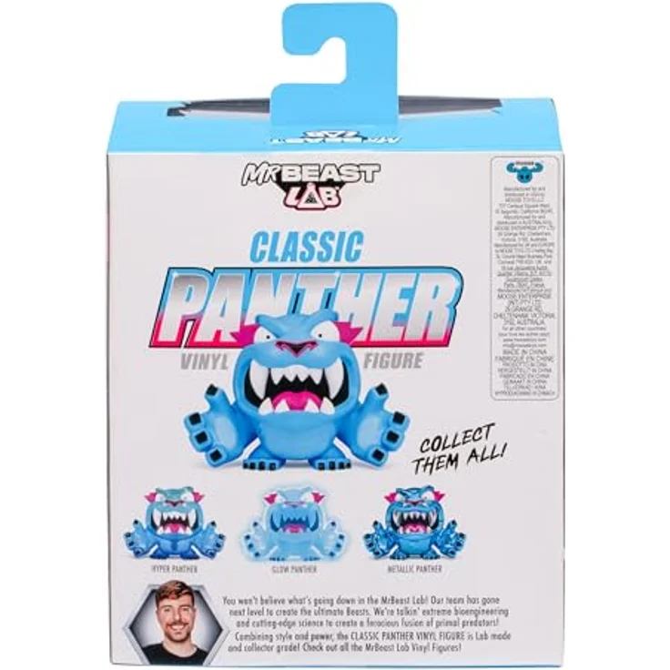 MRBEAST LAB Vinyl-Sammelfiguren; 8,8 cm groß; in Premium-Präsentierbox; Classic Panther, Blau – Bild 5
