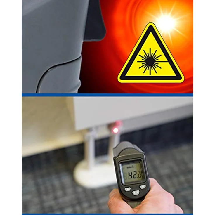 Brilliant Tools Infrarot-Thermometer BT521030, Temperaturbereich -50° bis 500°C, berührungslos mit Laser, inkl. 2 x AAA Batterien – Bild 7
