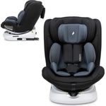 Osann Reboarder-Kindersitz Four360 S i-Size 360° drehbar mit Isofix-Basis & Top-Tether - Nero, für Kinder von Geburt bis 12 Jahre (40 cm - 150 cm)