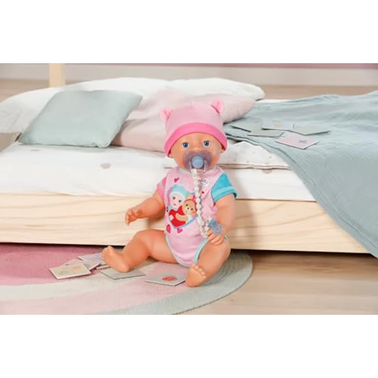 BABY born Magischer Schnuller mit Clip, 2fach sortiert für 43cm Funktionspuppen, rosa, reagiert auf Nuckelbewegungen und Schlafmodus – Bild 2