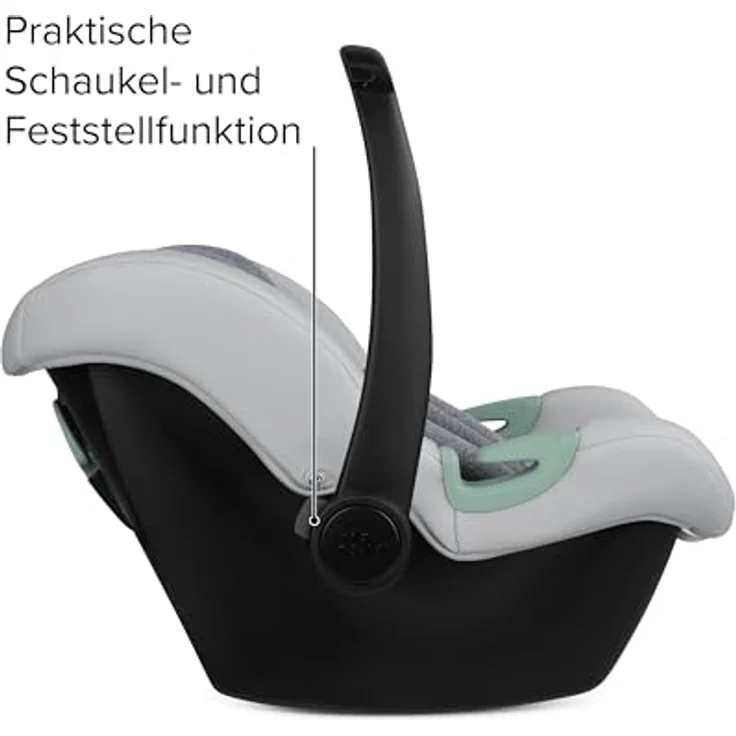 ABC Design Babyschale Tulip, i-Size Autokindersitz, ab Geburt bis 13 kg, Pure Edition Nature - Petrol – Bild 5