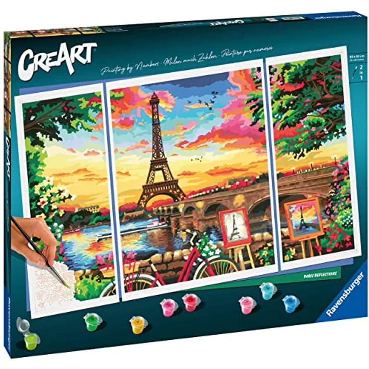 Ravensburger 20134 - CreArt Malen nach Zahlen, Paris Reflections, Malset – Bild 5