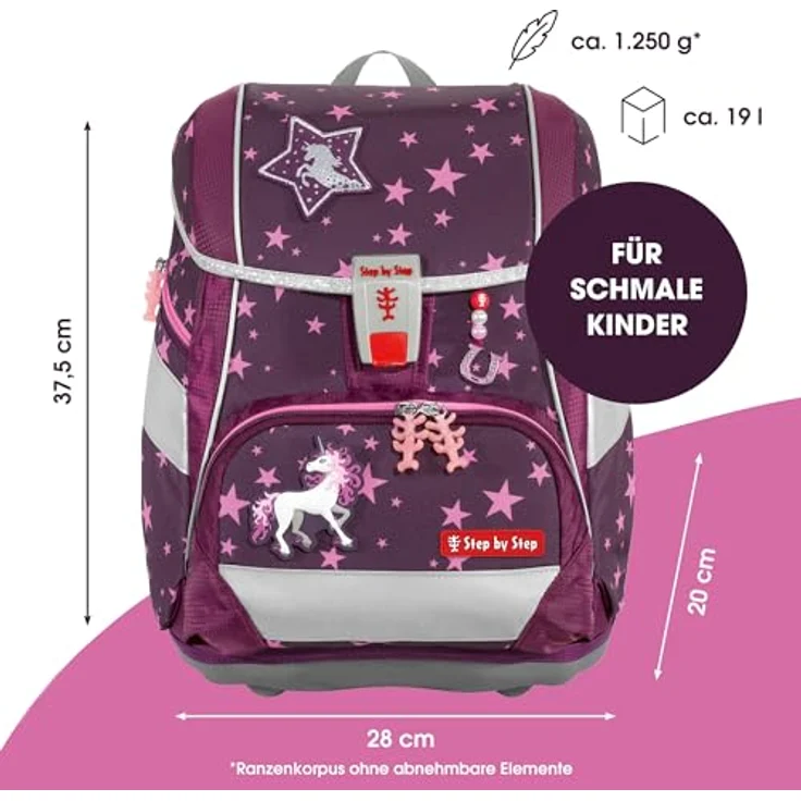Step by Step 2in1 Plus Schulrucksack-Set 6tlg. unicorn – Bild 3