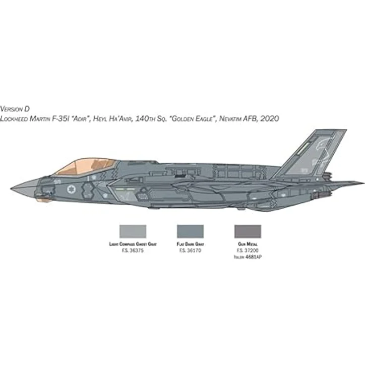 Italeri 1464S 1:72 F-35A (Beast Mode) - Modellbau, Bausatz, Standmodellbau, Basteln, Hobby, Kleben, Plastikbausatz, detailgetreu, Unlackiert – Bild 5