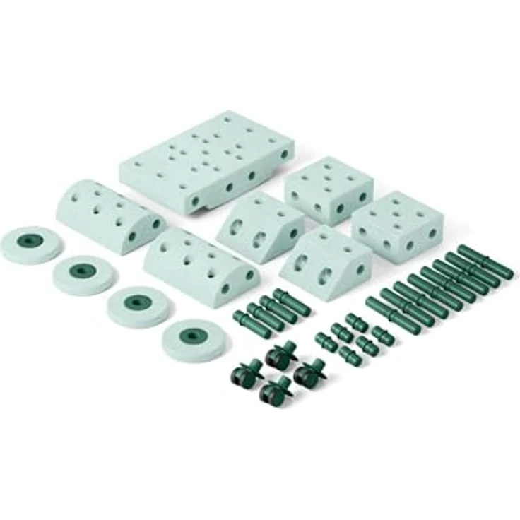 Modu Baukasten Starter-Set Dreamer für 0-6 Jahre - Ocean Mint/Forest Green, Klemmbausteine von Modu – Bild 2
